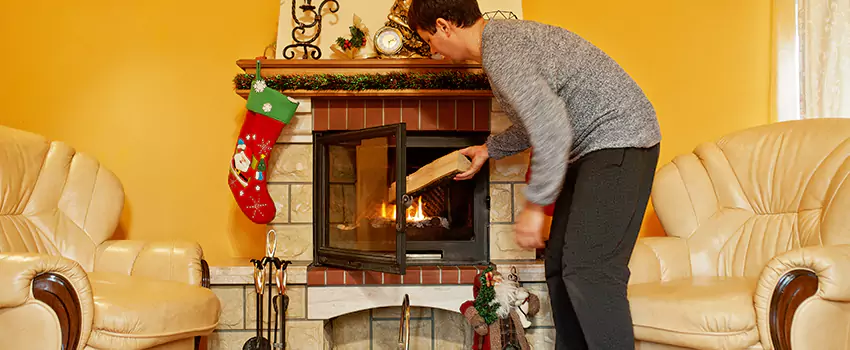 Rusted Metal Fireplace Restoration in Centennial, Colorado